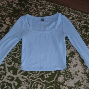Wild Fable Sky Blue Long Sleeve Blouse